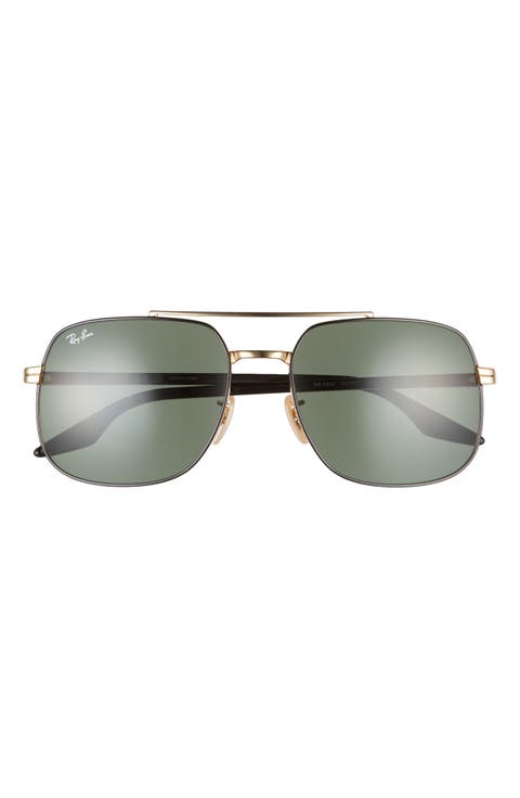 59mm Polarized Aviator Sunglasses