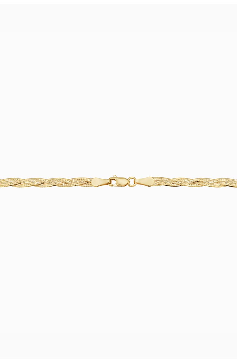 Oradina 10K Gold Now & Forever Herringbone Bracelet, Alternate, color, Yellow Gold