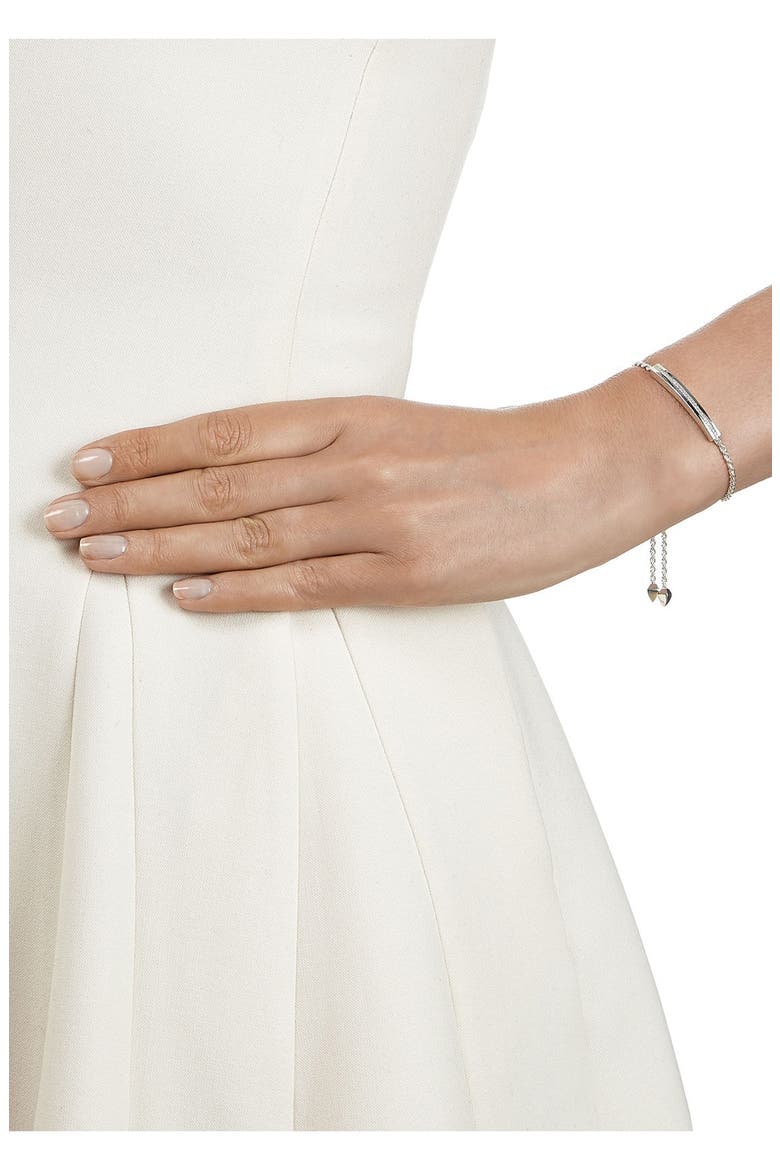 Engravable Linear Diamond Chain Bracelet, Alternate, color, SILVER/ DIAMOND