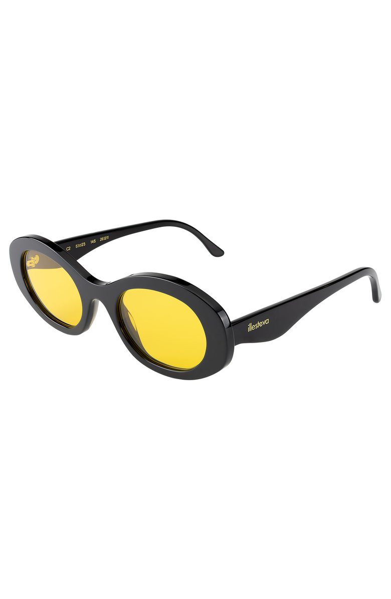 Illesteva Luna Sunglasses, Alternate, color, Cream / Brown