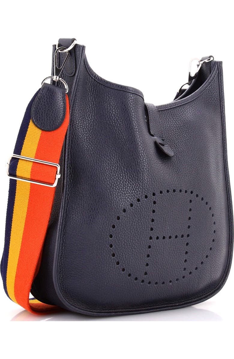 Pre-Owned Hermes Evelyne Bag Gen III Clemence PM, Alternate, color, Bleu Nuit