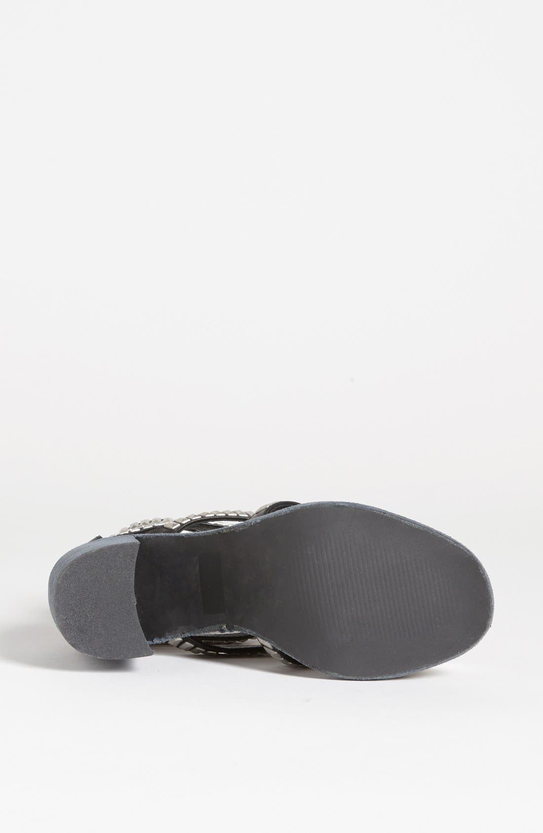 'Potomac' Sandal, Alternate, color, BLACK/ SILVER