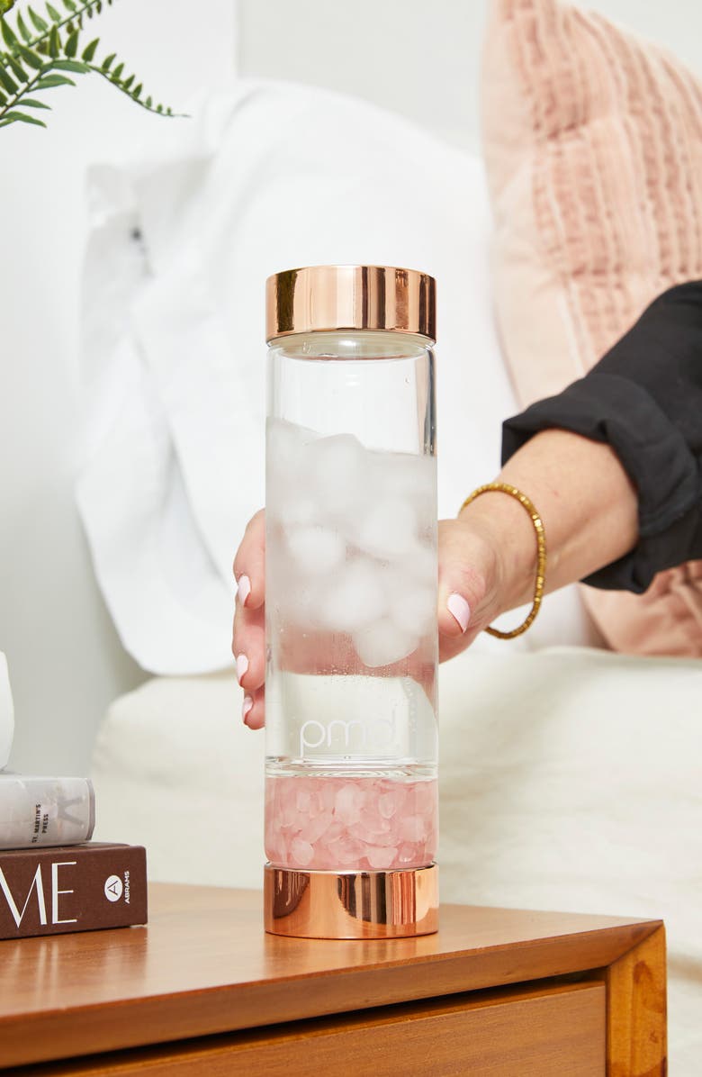PMD Aqua Water Bottle, Alternate, color, Rose Quartz