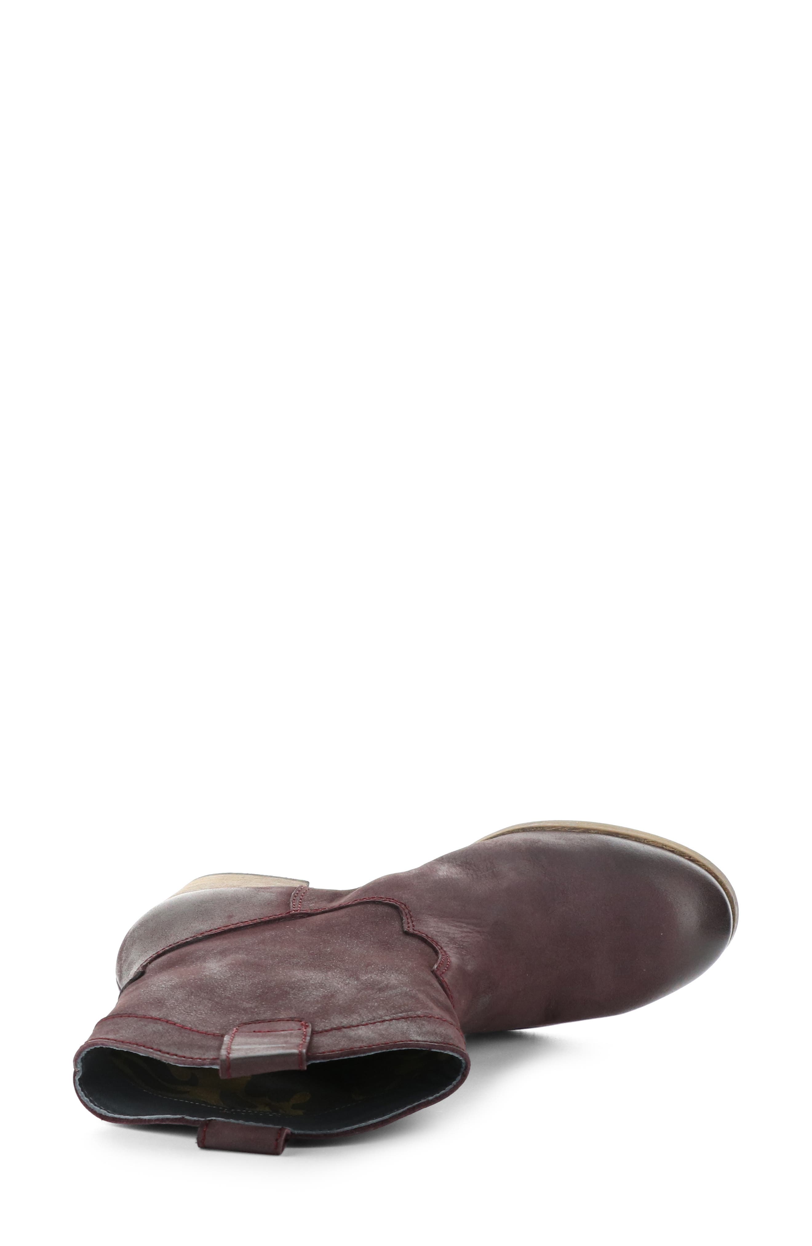 Fly London Daxi Western Boot, Alternate, color, Burgundy Oil Nob