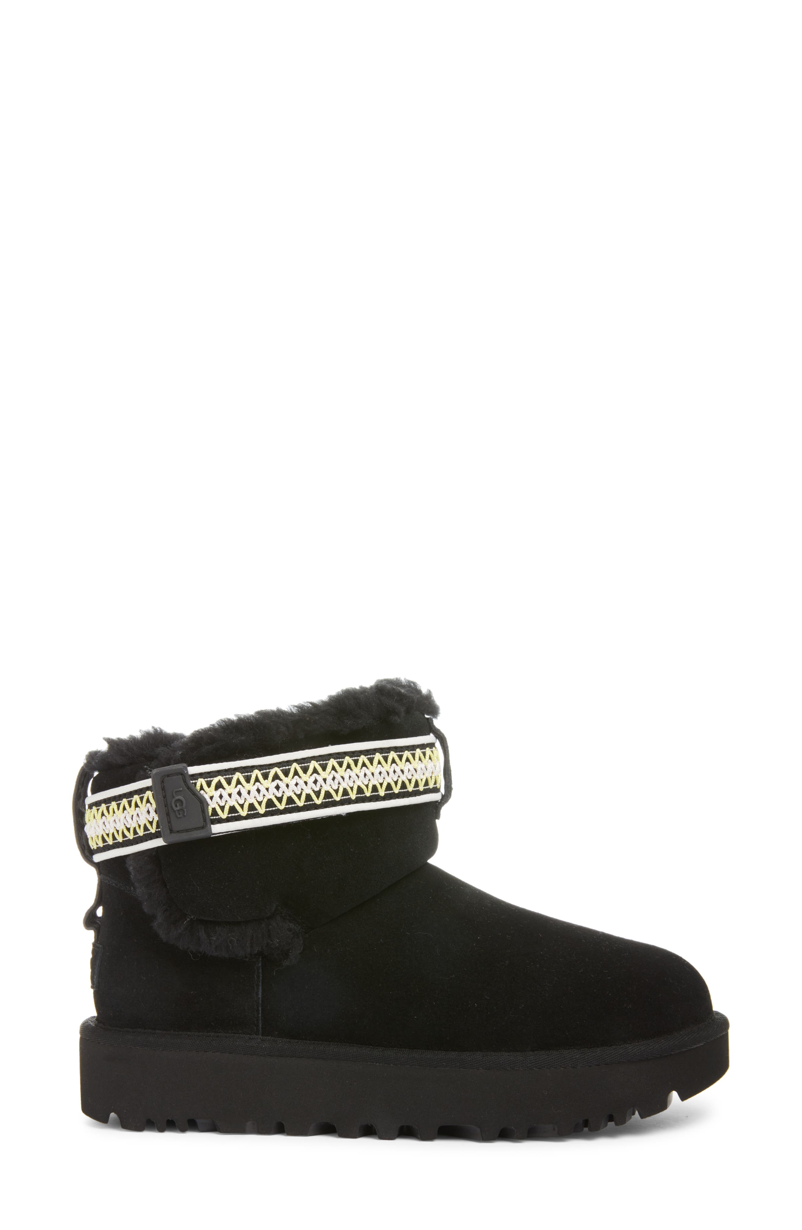 UGG<sup>®</sup> Classic Ultra Mini Alpsey Boot, Alternate, color, Black / Pale Lemon