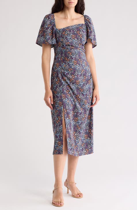 Ditsy Flower Midi Dress