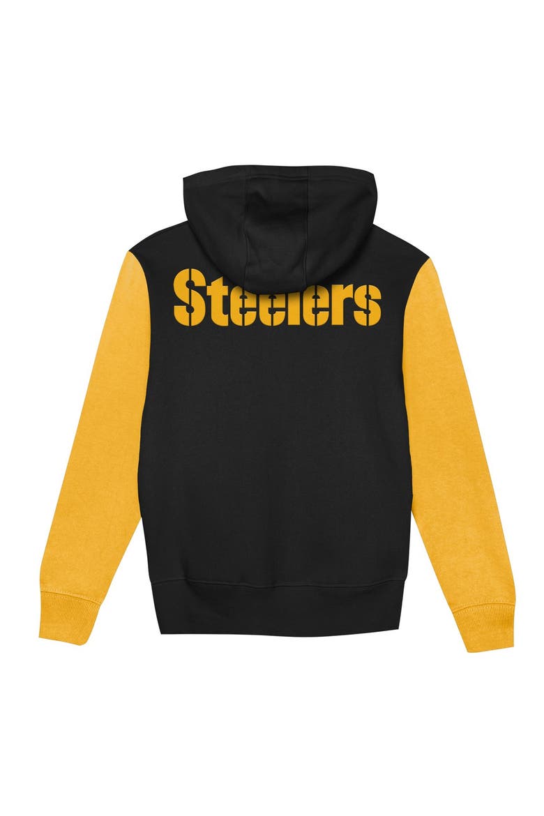 Toddler Outerstuff  Black/Gold Pittsburgh Steelers Stadium Colorblock Full-Zip Hoodie, Alternate, color, Black