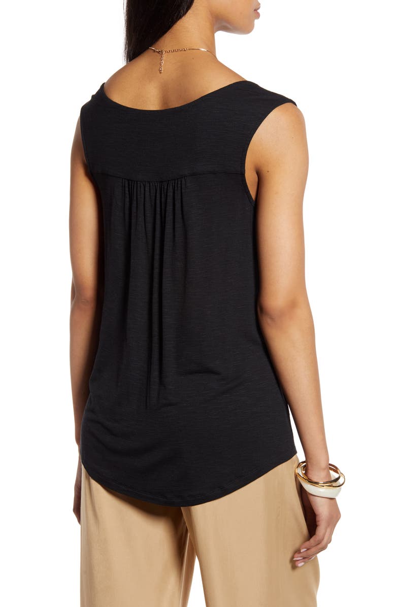 Halogen<sup>®</sup> Drape Front Sleeveless Knit Top, Alternate, color,