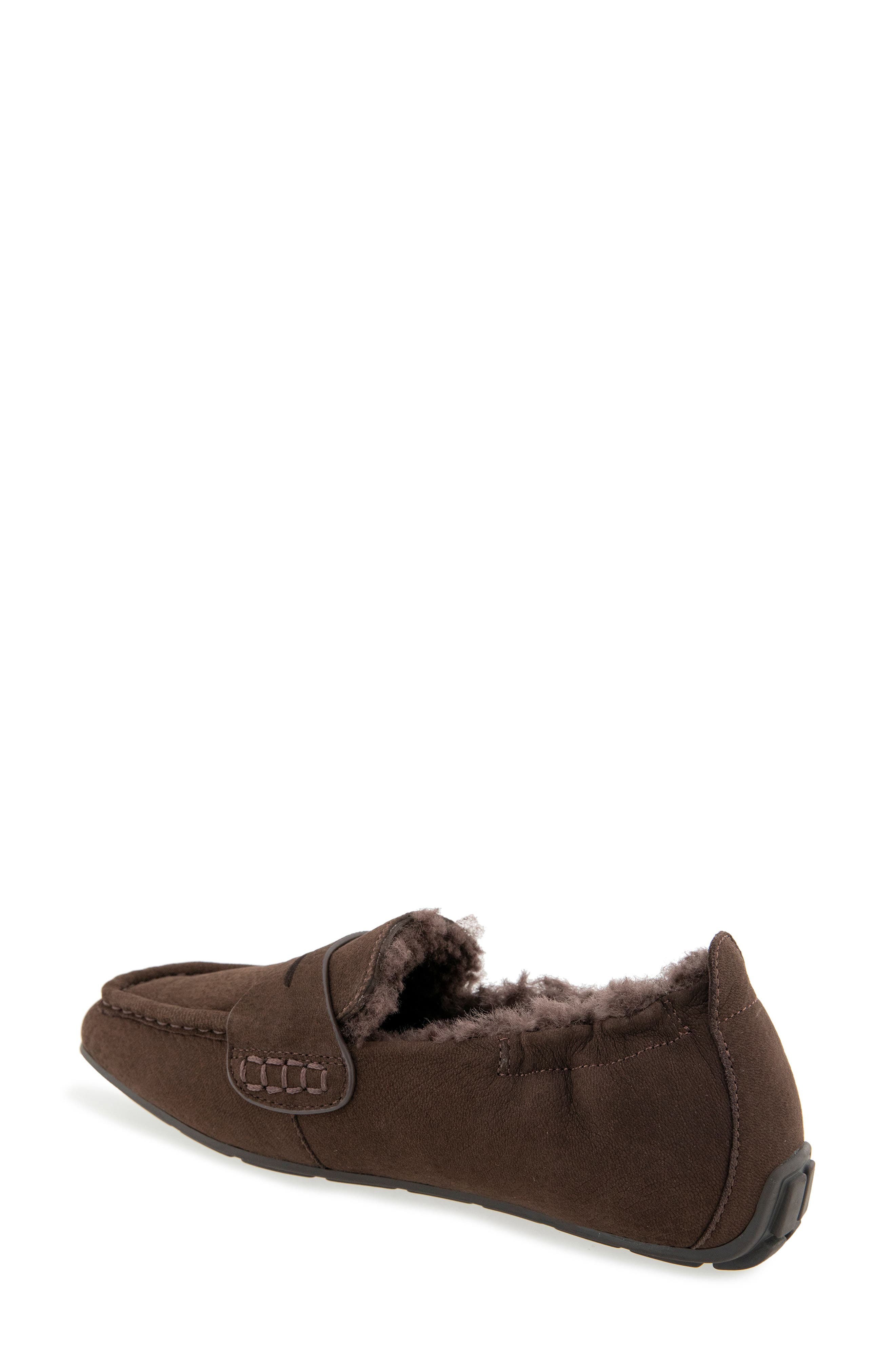 Sophie Driver Cozy Loafer, Alternate, color, CHOCOLATE NUBUCK