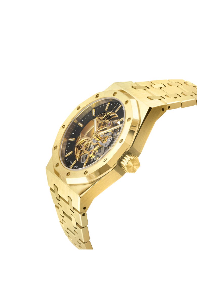 GEVRIL Gotham Bracelet Watch, 41mm, Alternate, color, Gold