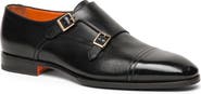 Santoni Axel Double Monk Strap Cap Toe Shoe