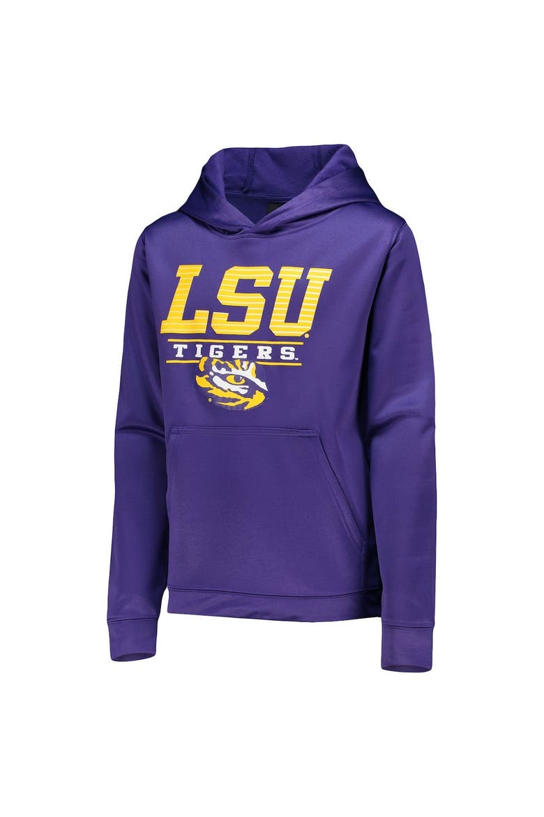 Youth Purple LSU Tigers Fast Pullover Hoodie, Alternate, color, Purple