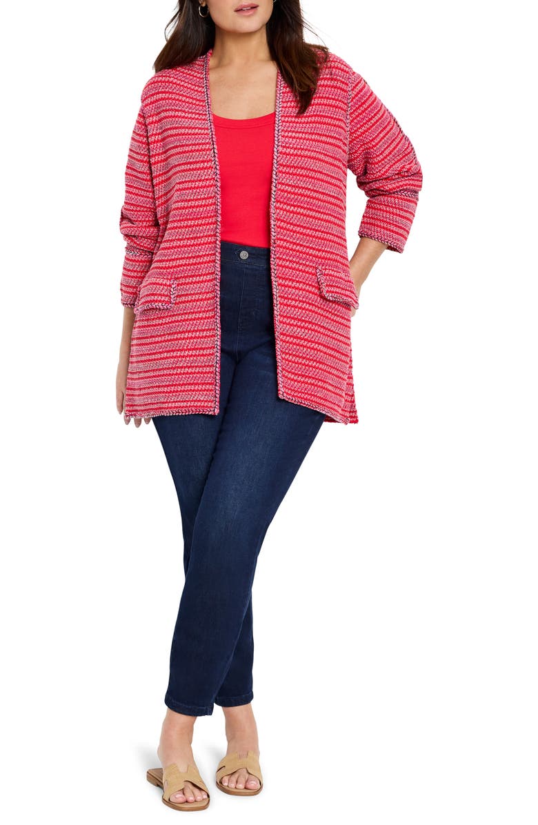 NIC+ZOE Heat Clash Cardigan, Alternate, color, Haute Red