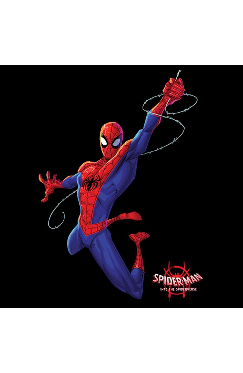 Marvel Boy's Marvel Spider-Man Into the Spider-Verse Classic Swing  Graphic T-Shirt, Alternate, color, Black