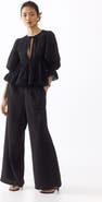 H&M Straight Muslin Trousers