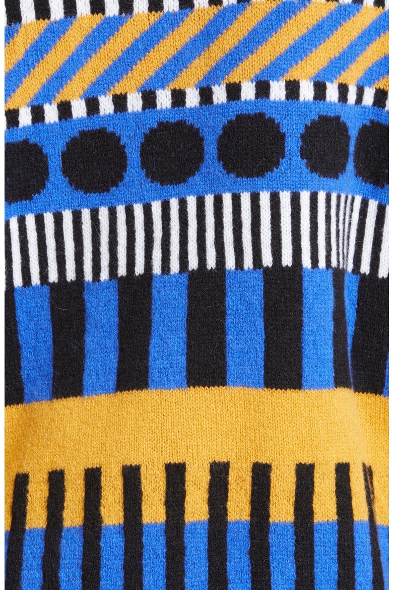 x Camille Walala Fair Isle Lambswool Sweater, Alternate, color, NAVY/ ECRU FLOWER