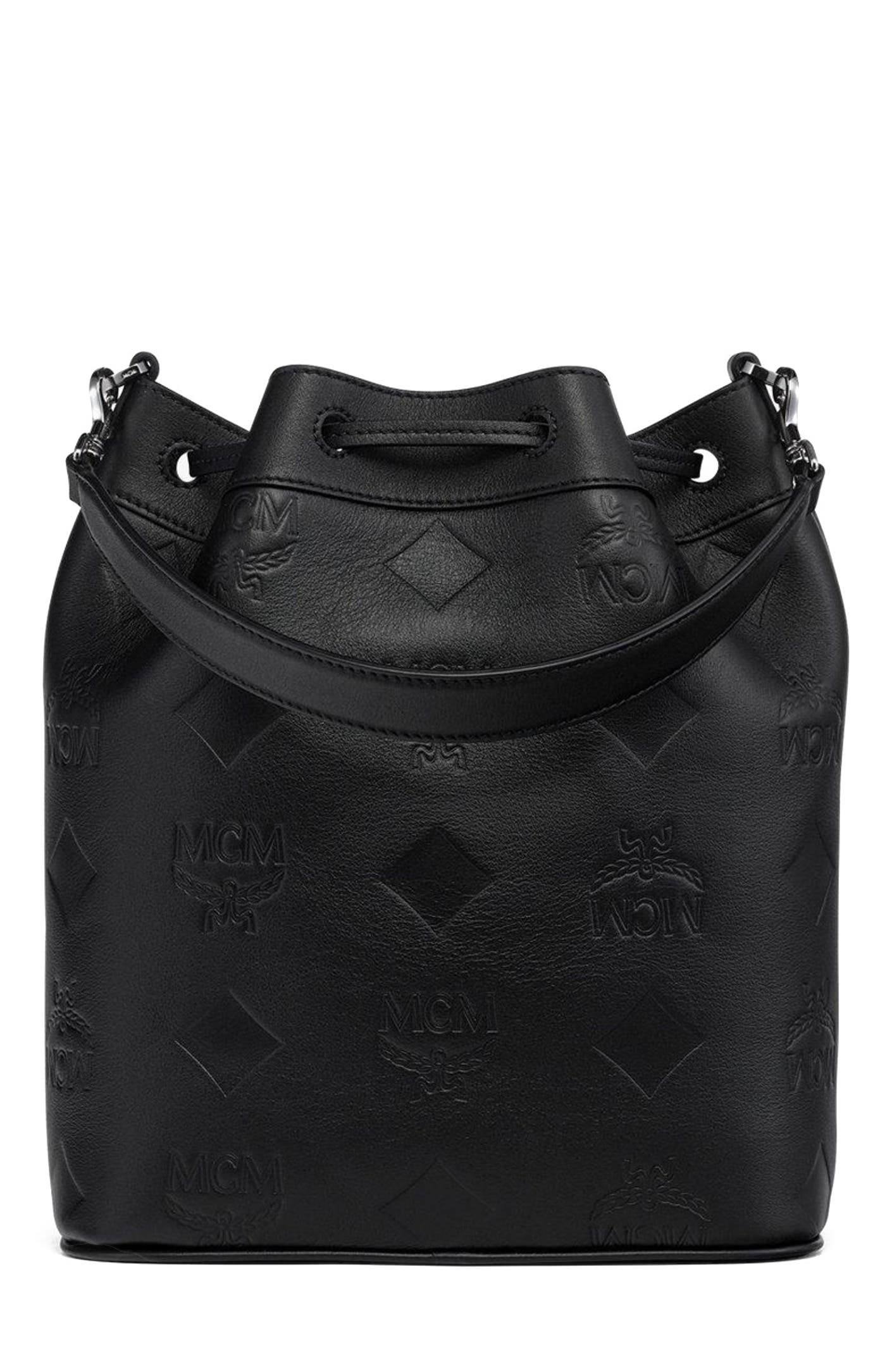 MCM Dessau Drawstring Bag in Maxi Monogram Leather (Women  display picture 3