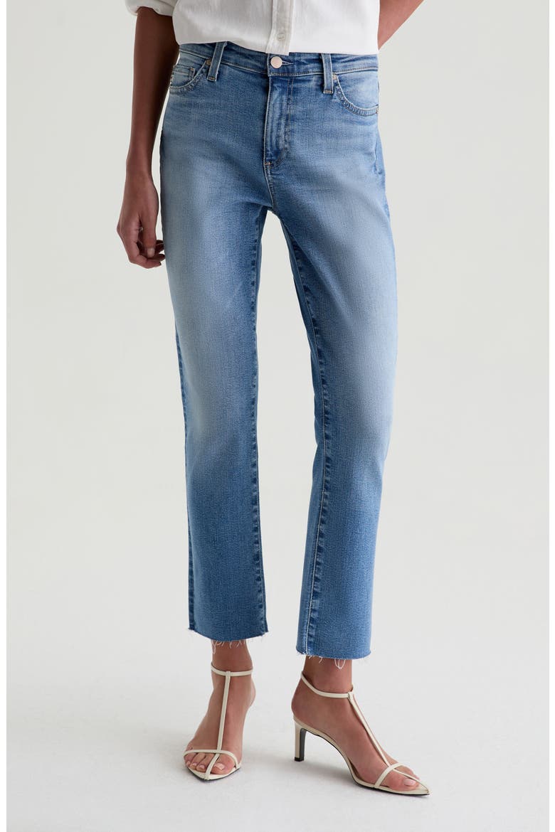 Mari Raw Hem Slim Straight Leg Crop Jeans, Main, color, 20Y YEARS EPHEMERAL