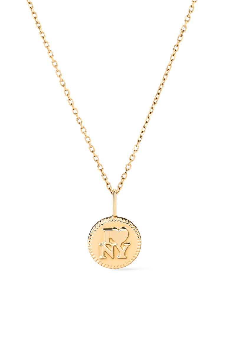 Ana Luisa Solid Yellow Gold - NYC Charm Necklace, Main, color, 