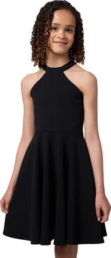 Un Deux Trois Skater Halter Dress in Longer Length