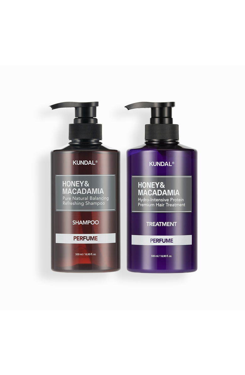 KUNDAL Honey & Macadamia Nature Shampoo & Protein Treatment Duo Pack - White Musk, Main, color, Brown And Purple