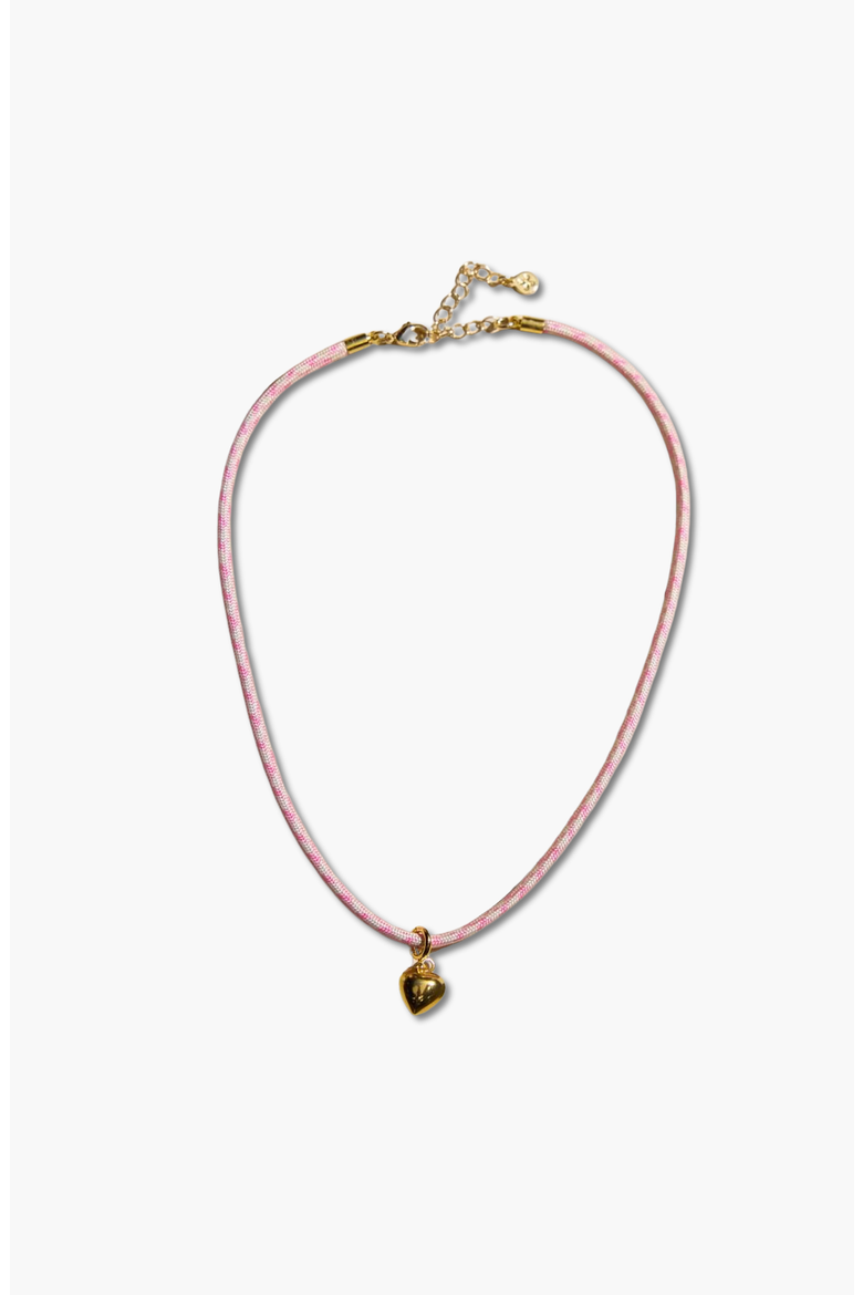 Puffy Heart Charm, Alternate, color, Gold