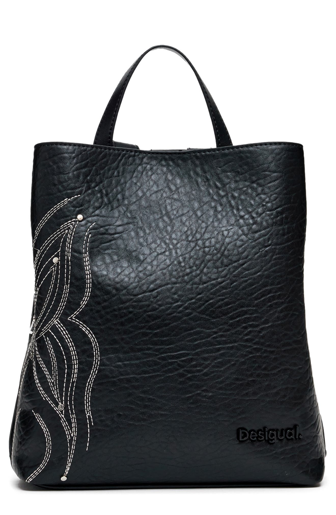 Desigual Goodall Embroidered Backpack, Main, color, 