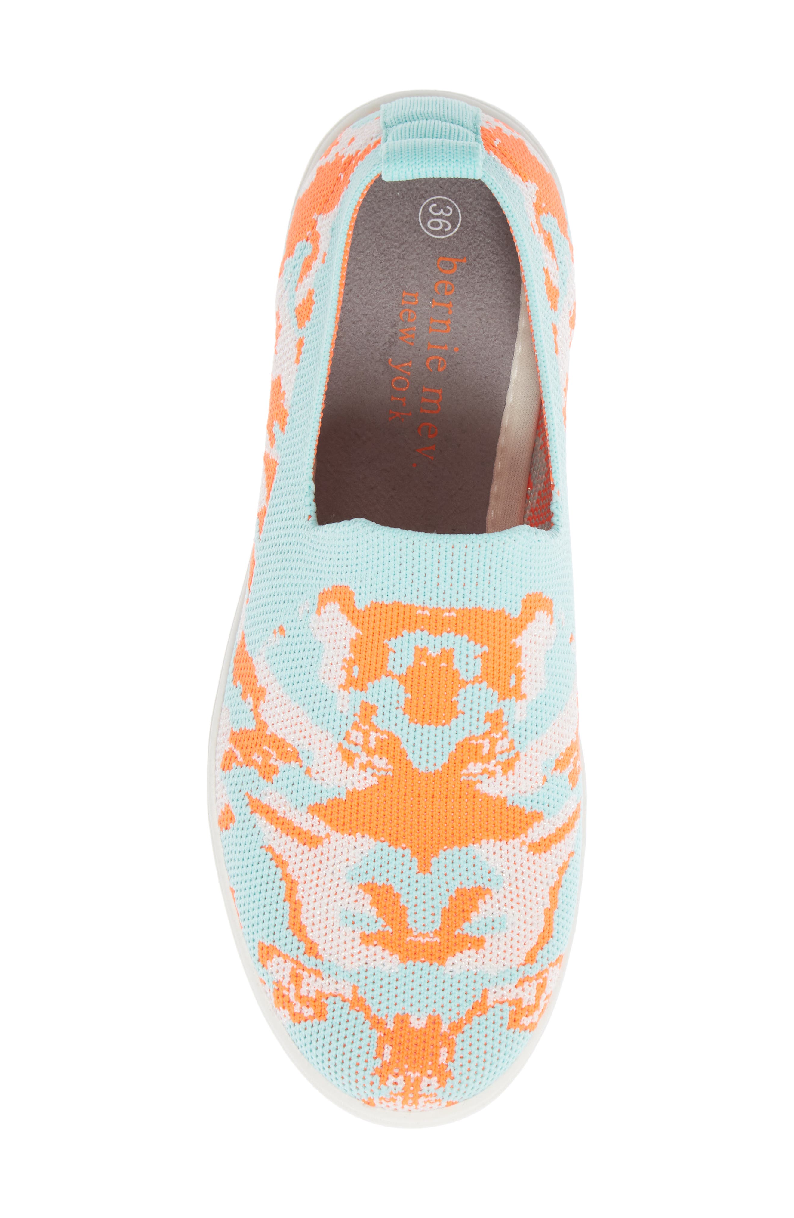 Jenna Slip-On Sneaker, Alternate, color, AQUA NECTARINE FABRIC