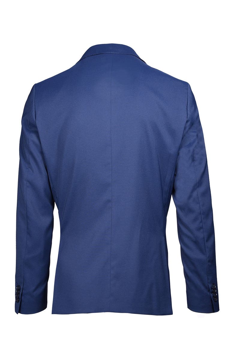 SAVILE ROW CO Blue Tonal Check Notch Lapel Slim Fit Suit, Alternate, color, 