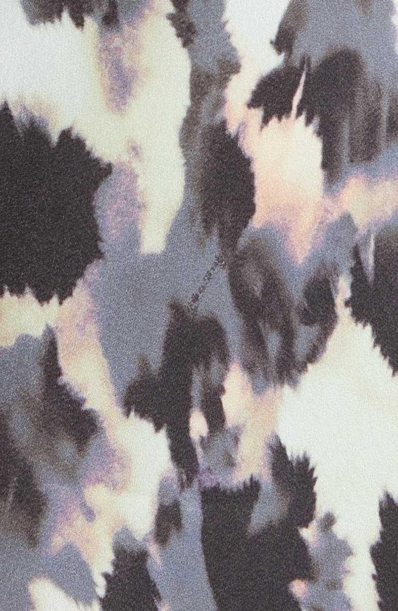 Collina Strada Stone Flower Drip Anemone Satin & Lace Tank Dress, Alternate, color, Snow Leopard