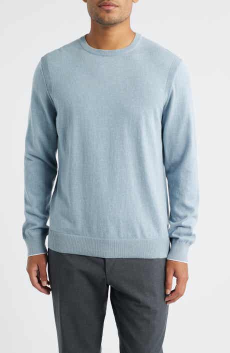 Grassi Crewneck Cotton & Cashmere Sweater
