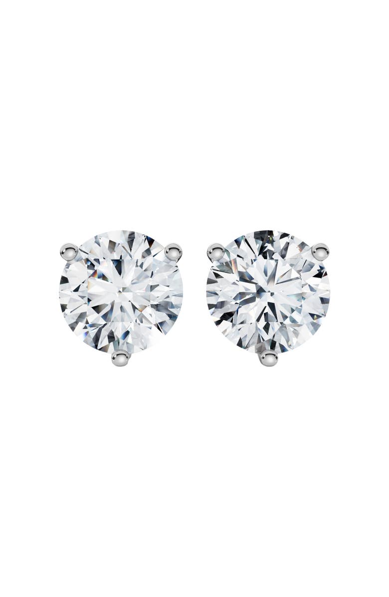 Bliss Diamond 1.50Ct TW Round Diamond Martini Studs 3-Prong 14k Gold Lab Grown, Main, color, 14K White Gold