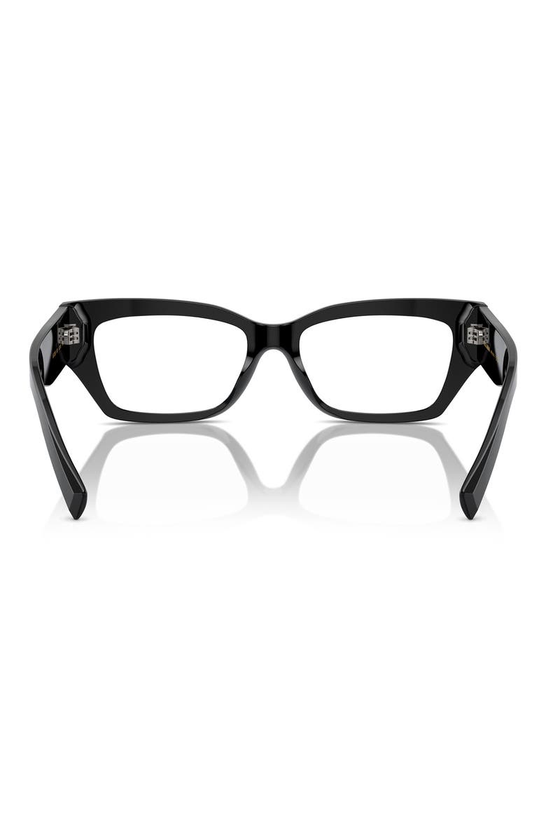53mm Rectangular Reading Glasses, Alternate, color, BLACK