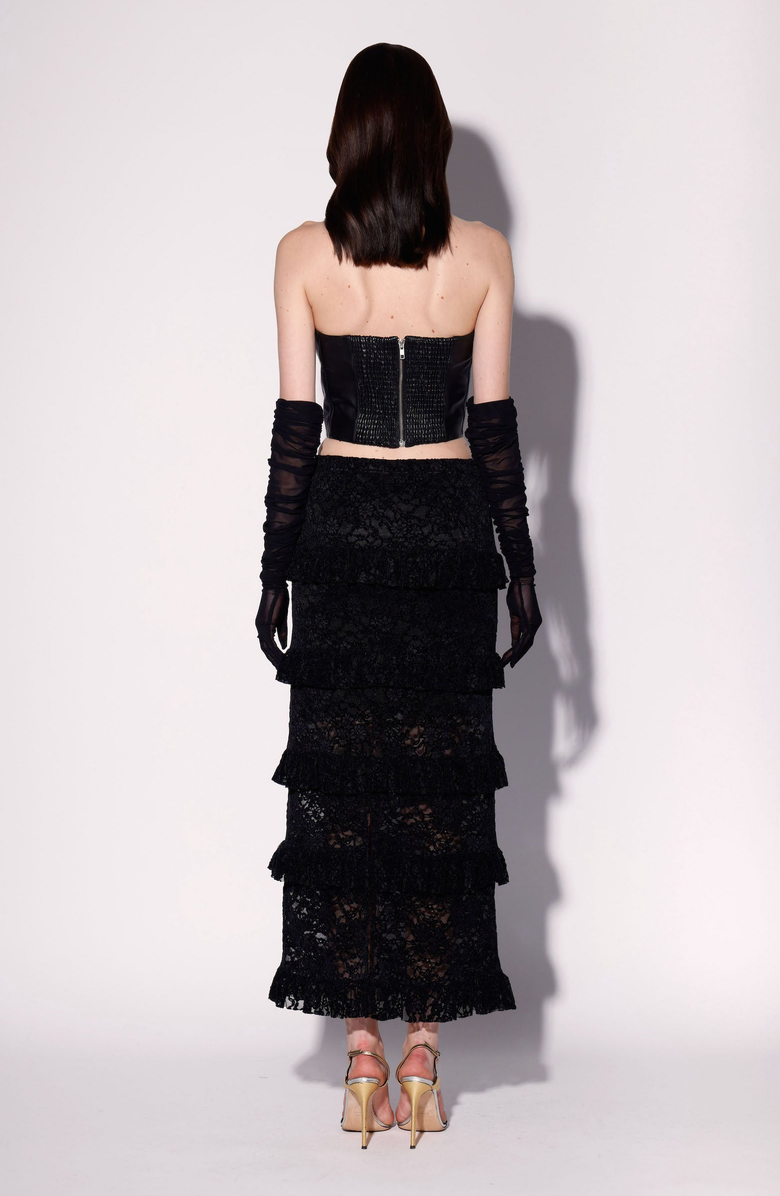 Walter Baker Paige Skirt, Alternate, color, Black Lace