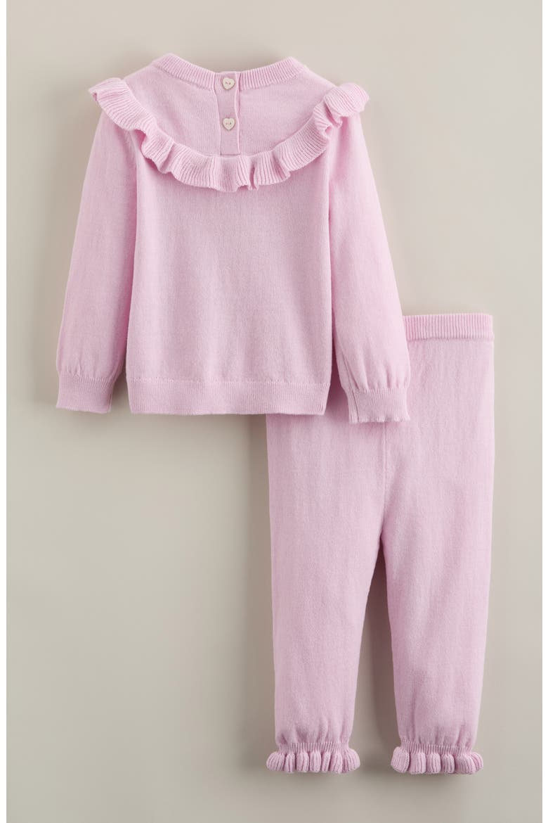 Ruffle Cotton Blend Sweater & Pants Set, Alternate, color, PINK WINDSOME