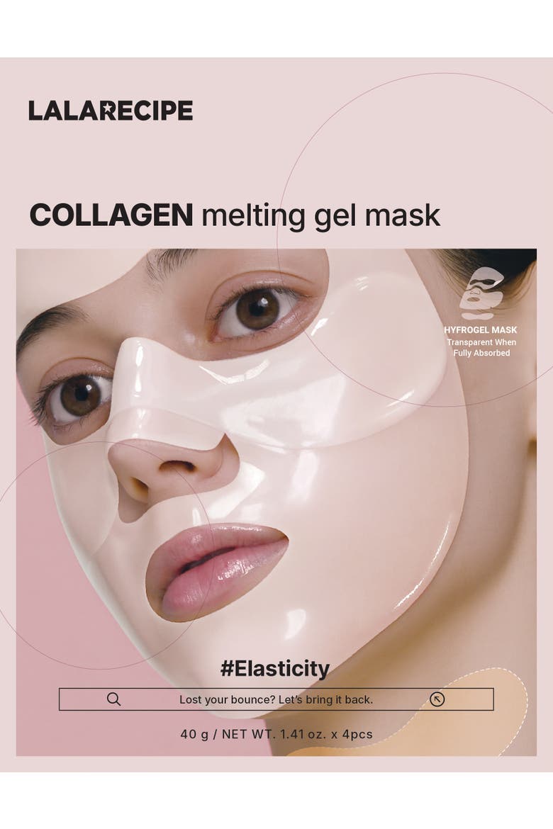 Collagen Melting Gel Mask Set of 4, Main, color, White