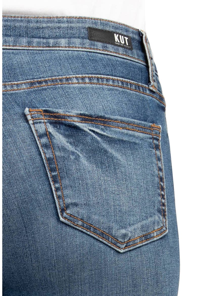 Stella High Waist Raw Hem Flare Jeans, Alternate, color, INSTANTLY
