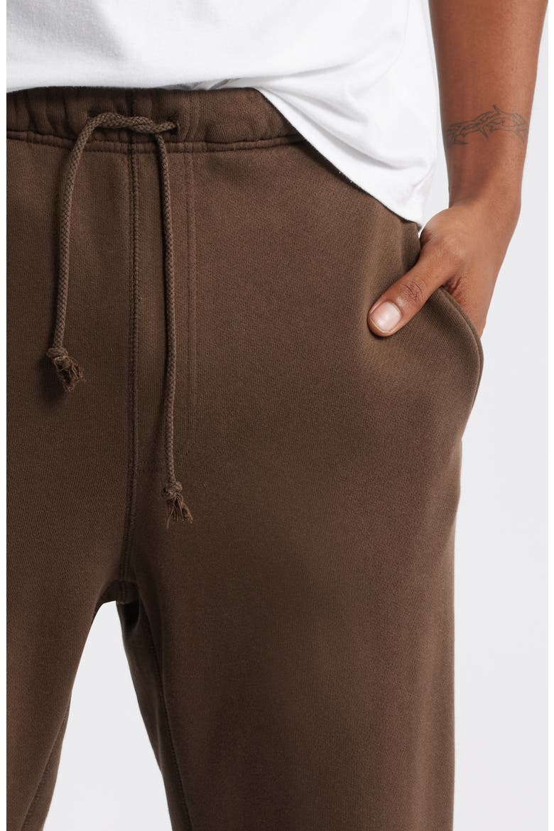 Core Organic Cotton Brushed Terry Sweatpants, Alternate, color, VINTAGE CHOCOLATE