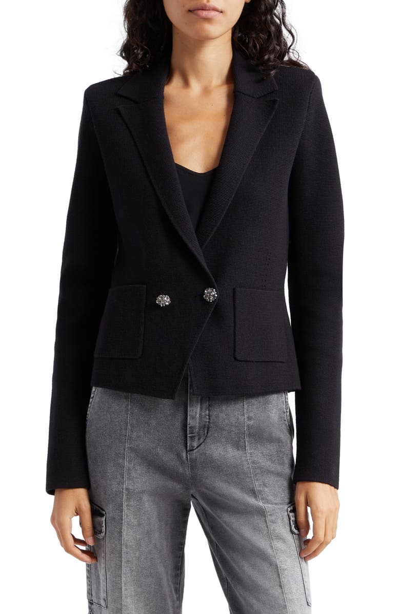 L'AGENCE Sofia Cotton Blend Cardigan Blazer, Main, color, 