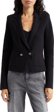 L'AGENCE Sofia Cotton Blend Cardigan Blazer