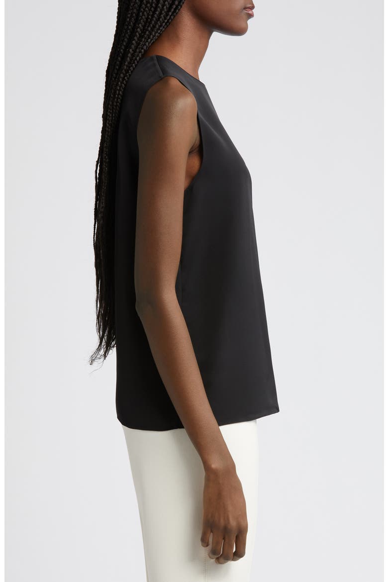 Sleeveless Silk Blouse, Alternate, color, BLACK