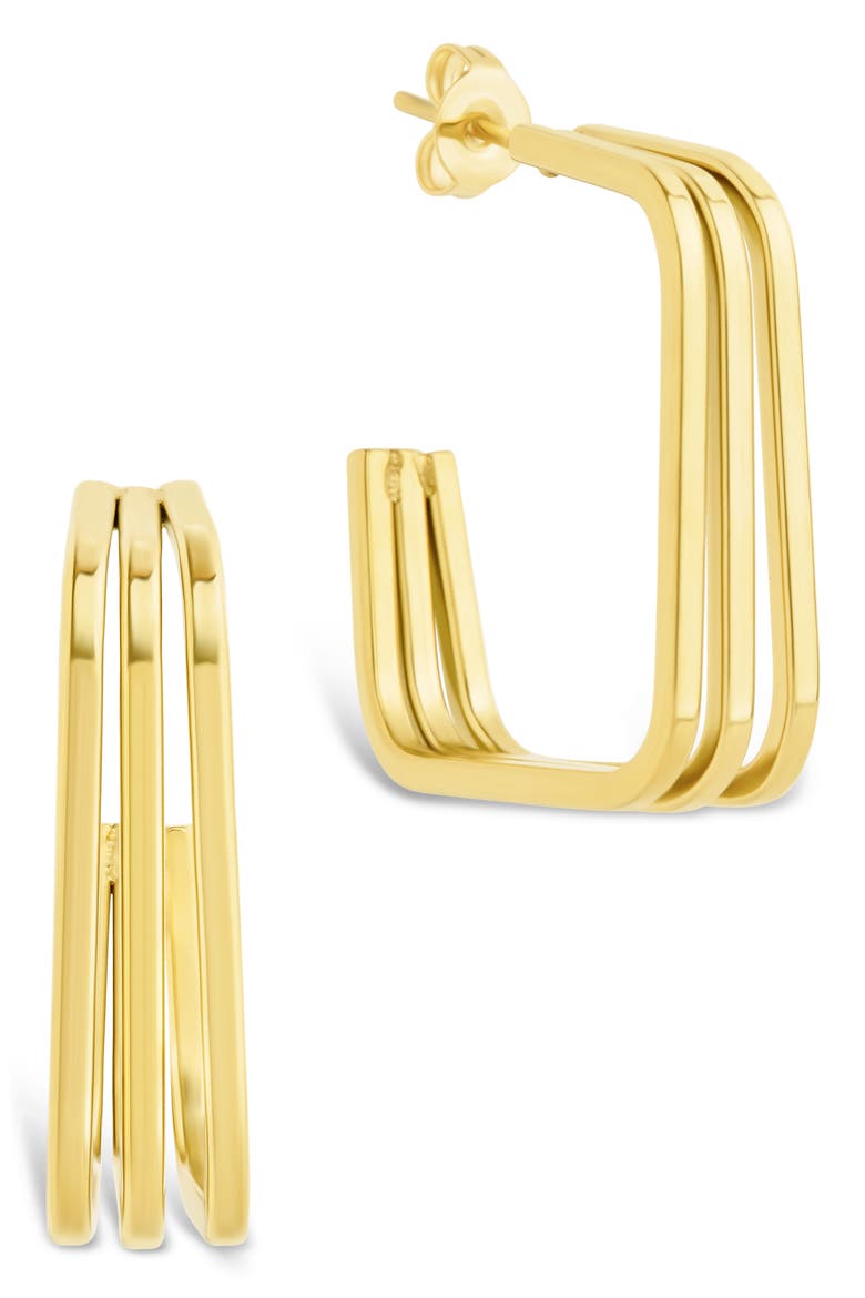 Davina Square Triple Hoop Earrings video