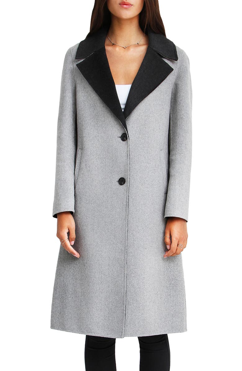 Belle & Bloom BELLE AND BLOOM Lex Two-Tone Wool Blend Coat, Alternate, color, Grey