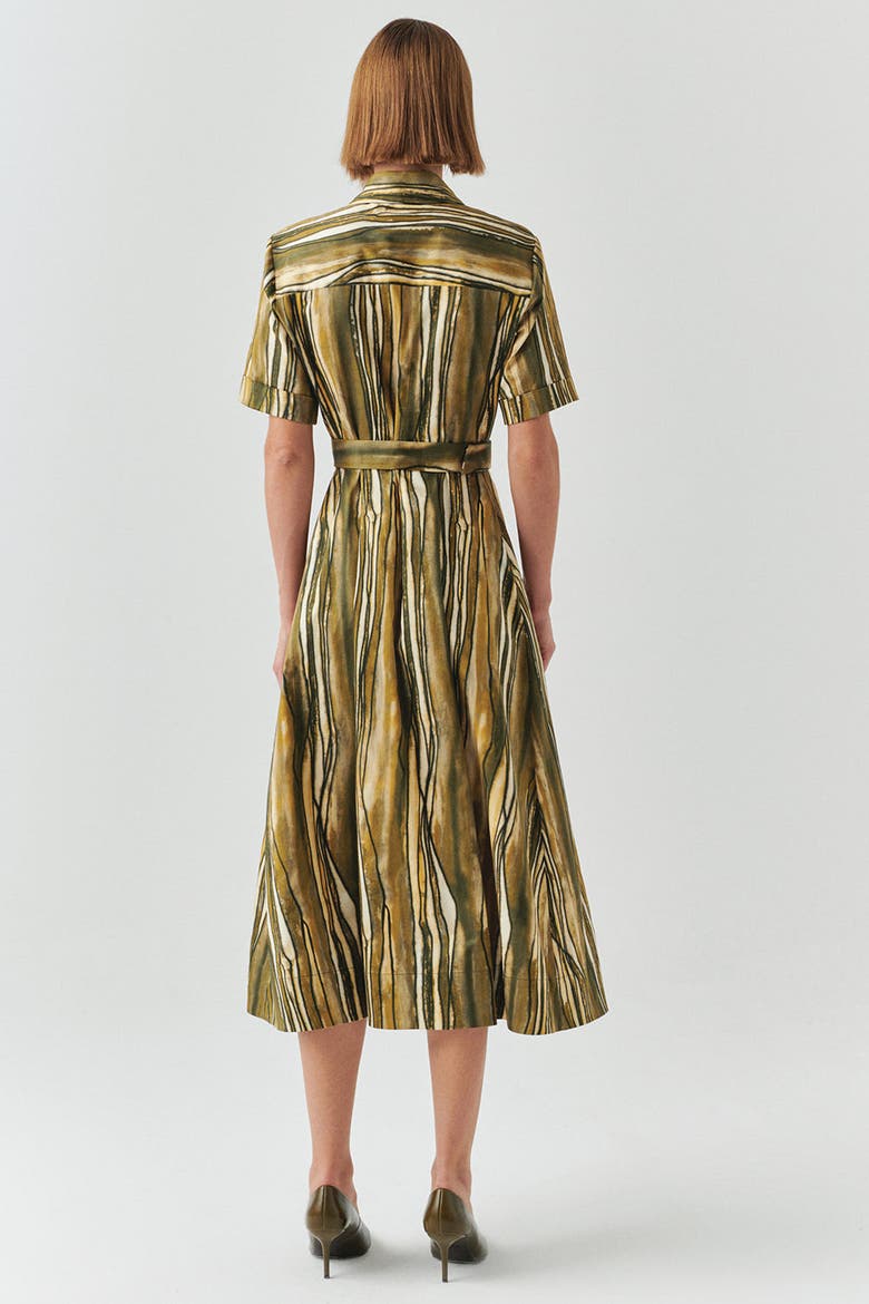 Anais Midi Dress, Alternate, color, Yellow Patterned