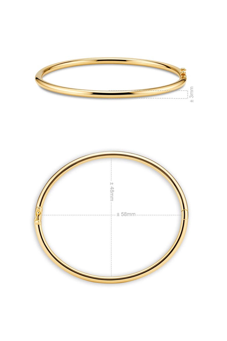 3mm Bangle Bracelet in 14K Gold, Alternate, color, Gold