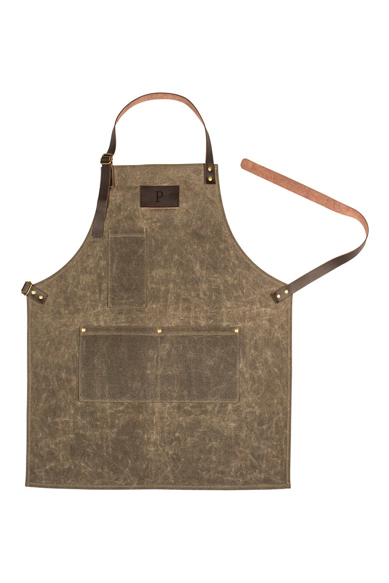 Monogram Apron, Main, color, GREEN-P