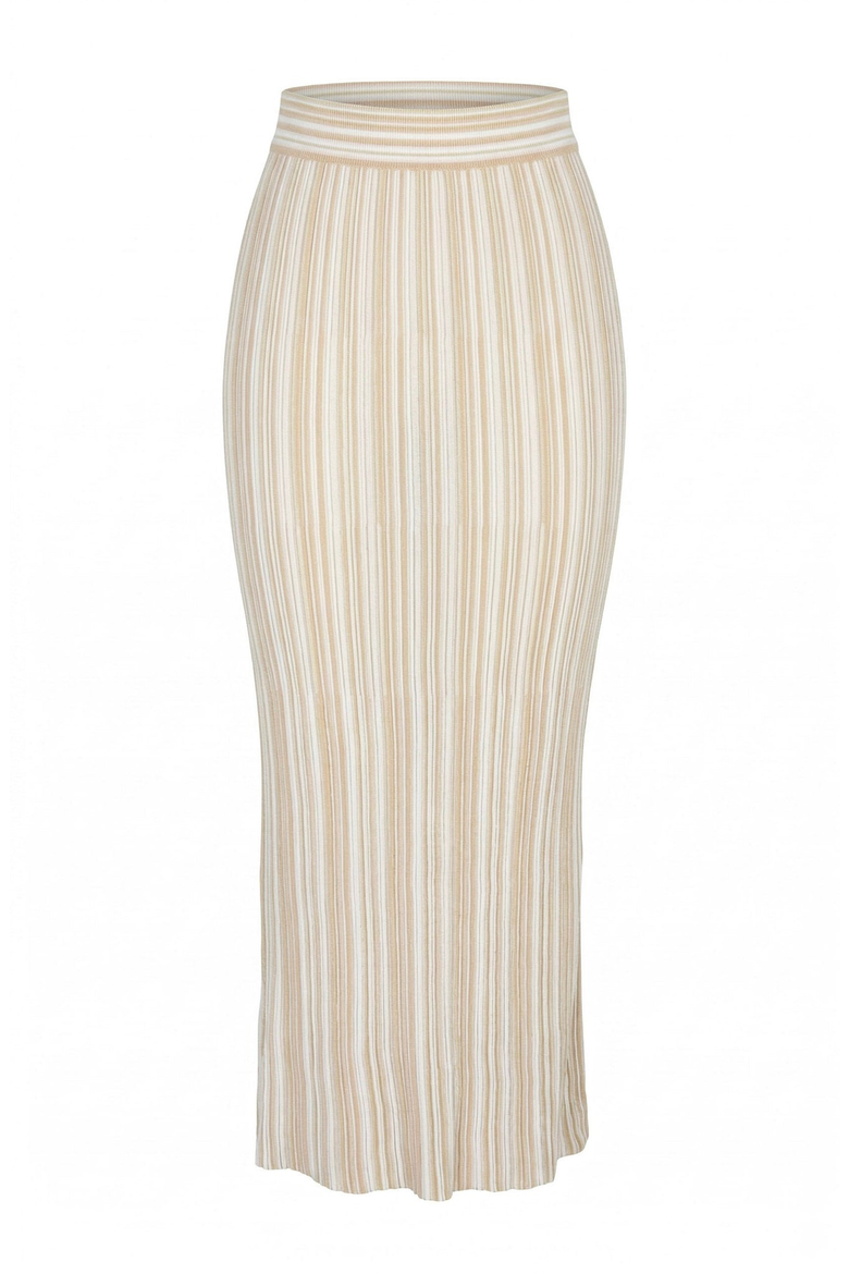 Striped Knit Tank & Midi Skirt Set, Alternate, color, Cream