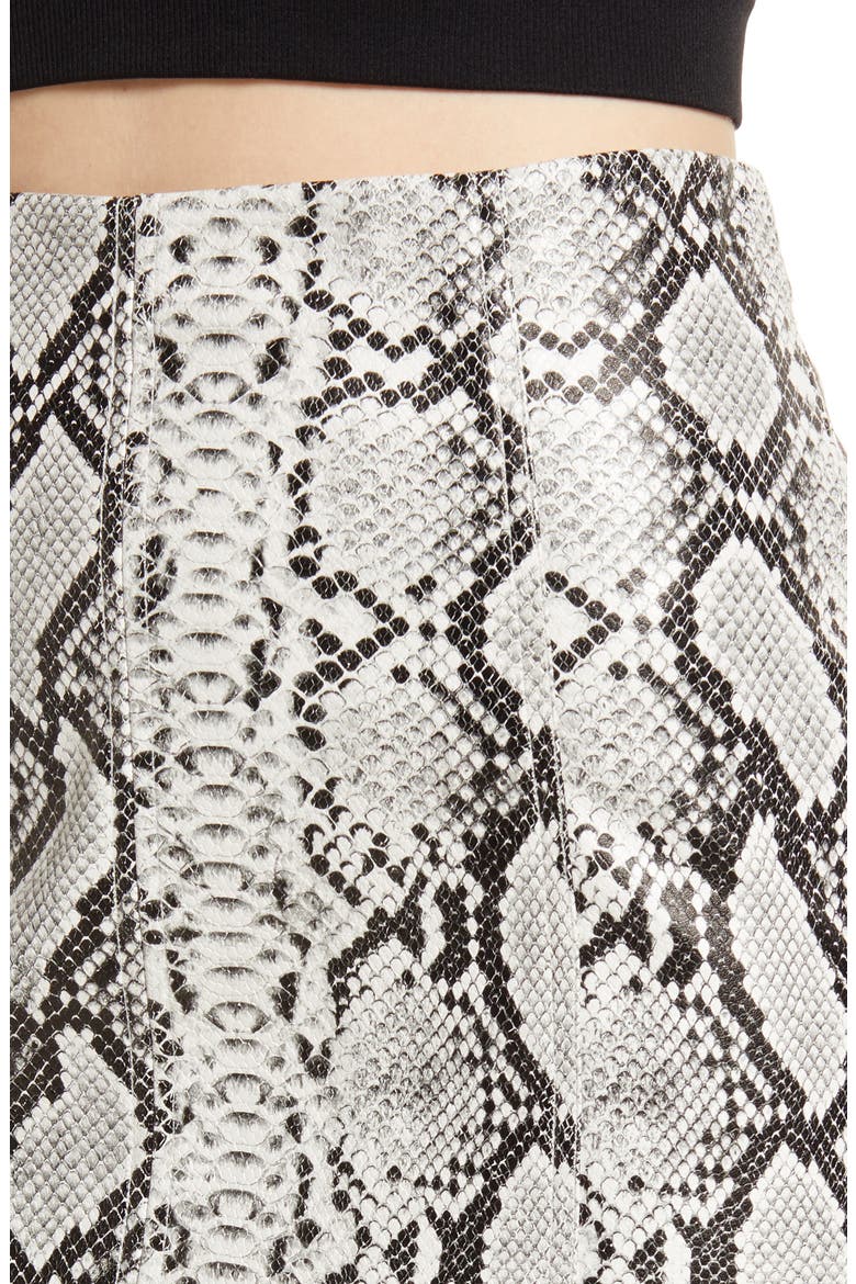 Venture Out Snakeskin Print Miniskirt, Alternate, color, BLACK AND WHITE SNAKE PRINT