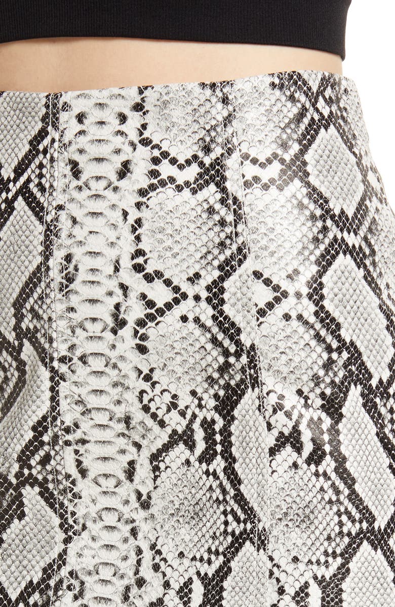 Lulus Venture Out Snakeskin Print Miniskirt, Alternate, color, 