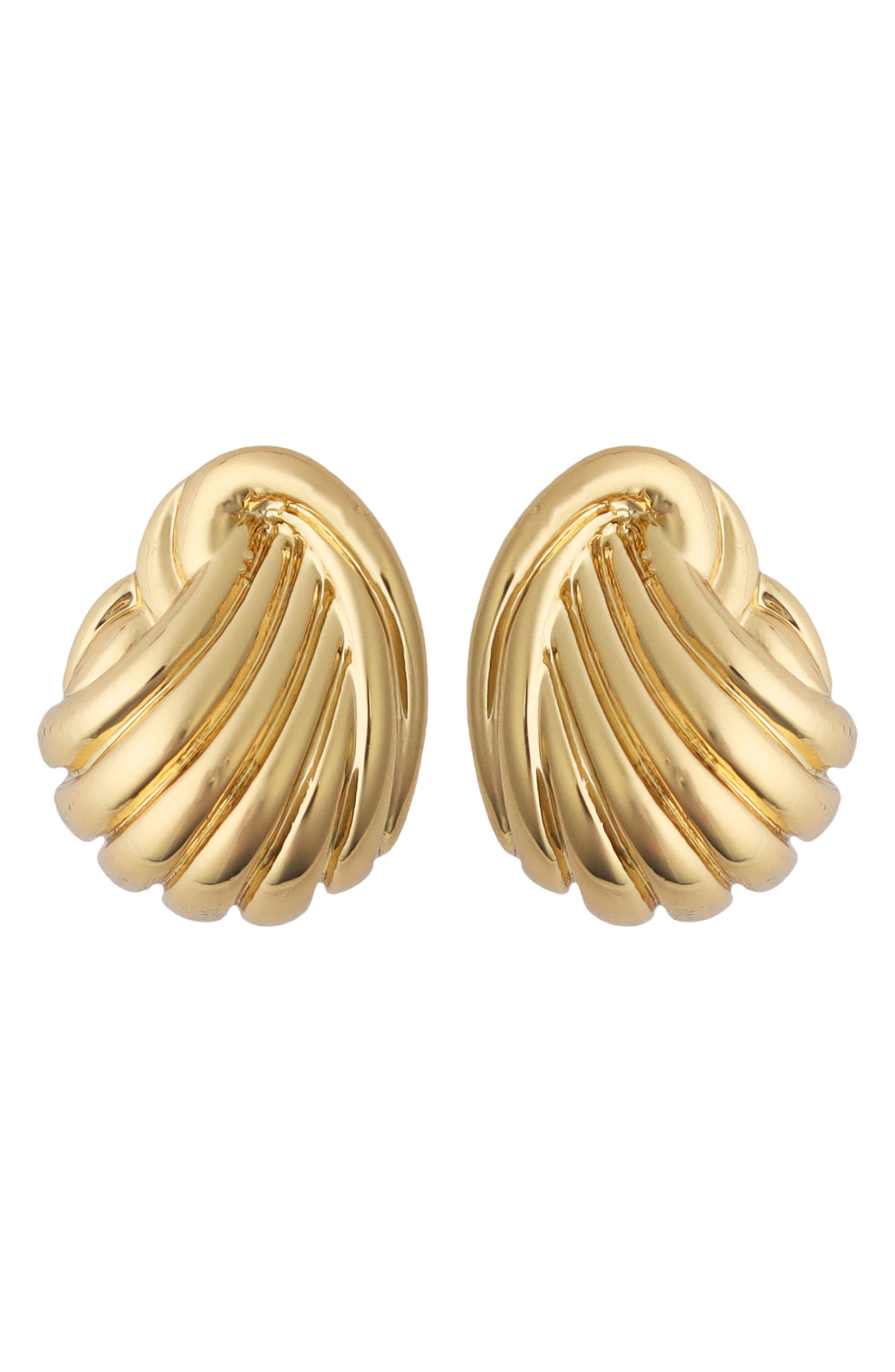 Panacea Ridged Twist Stud Earrings